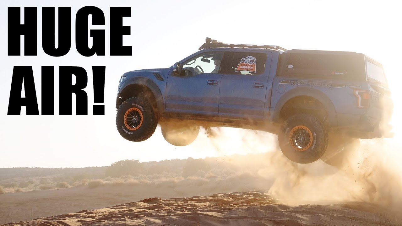 Jumping a Ford Raptor and Getting Massive Air! Salty Gears in Moab on Hells Revenge/Hells Gate