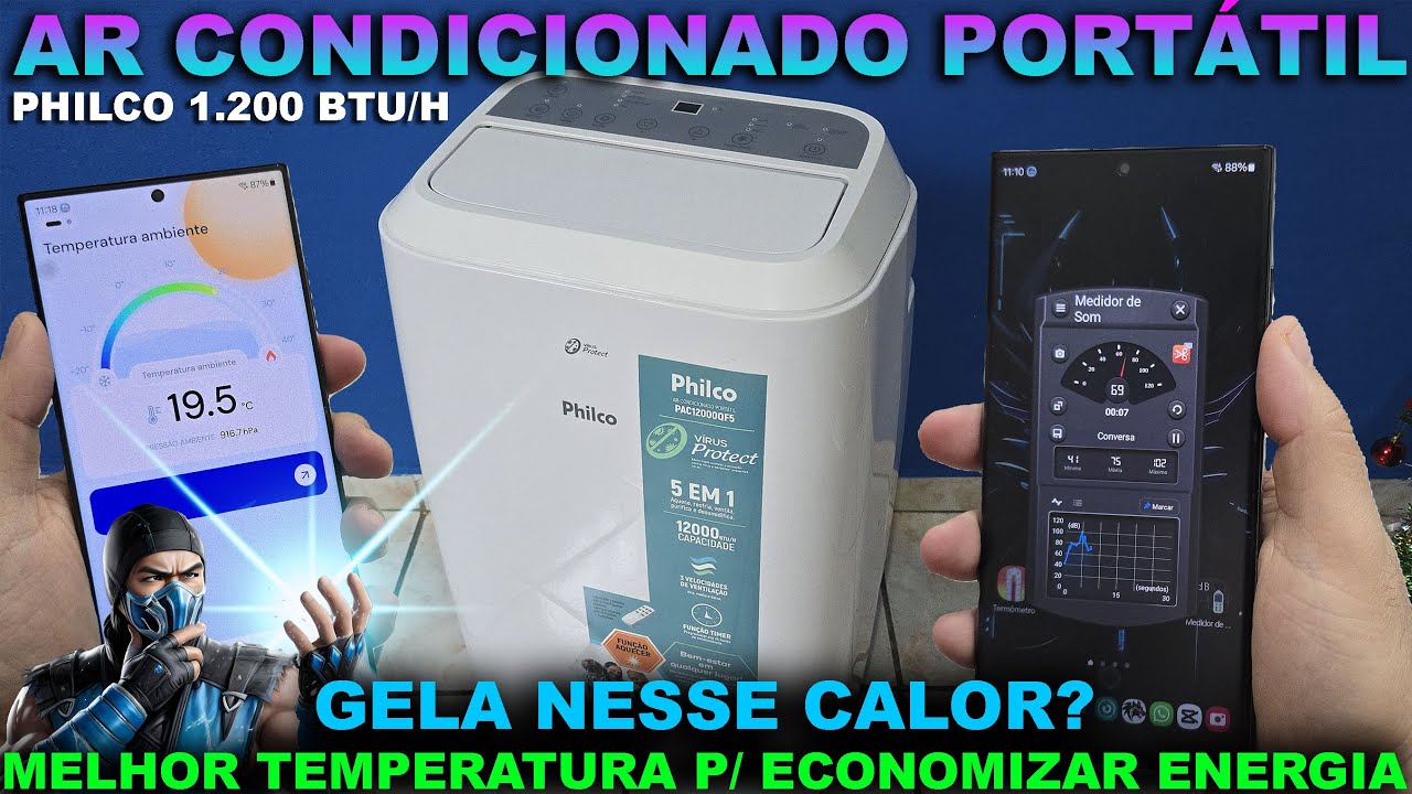 ❄️📉AR CONDICIONADO PORTÁTIL PHILCO🔥(Pac12000QF5) 1 Ano de Uso COMO GELAR E ECONOMIZAR ENERGIA✅️☃️🥶😎🌄