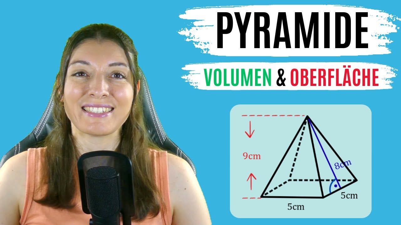 PYRAMIDE&ndash;VOLUMEN & OBERFL&Auml;CHE berechnen! (K&Ouml;RPER berechnen!)