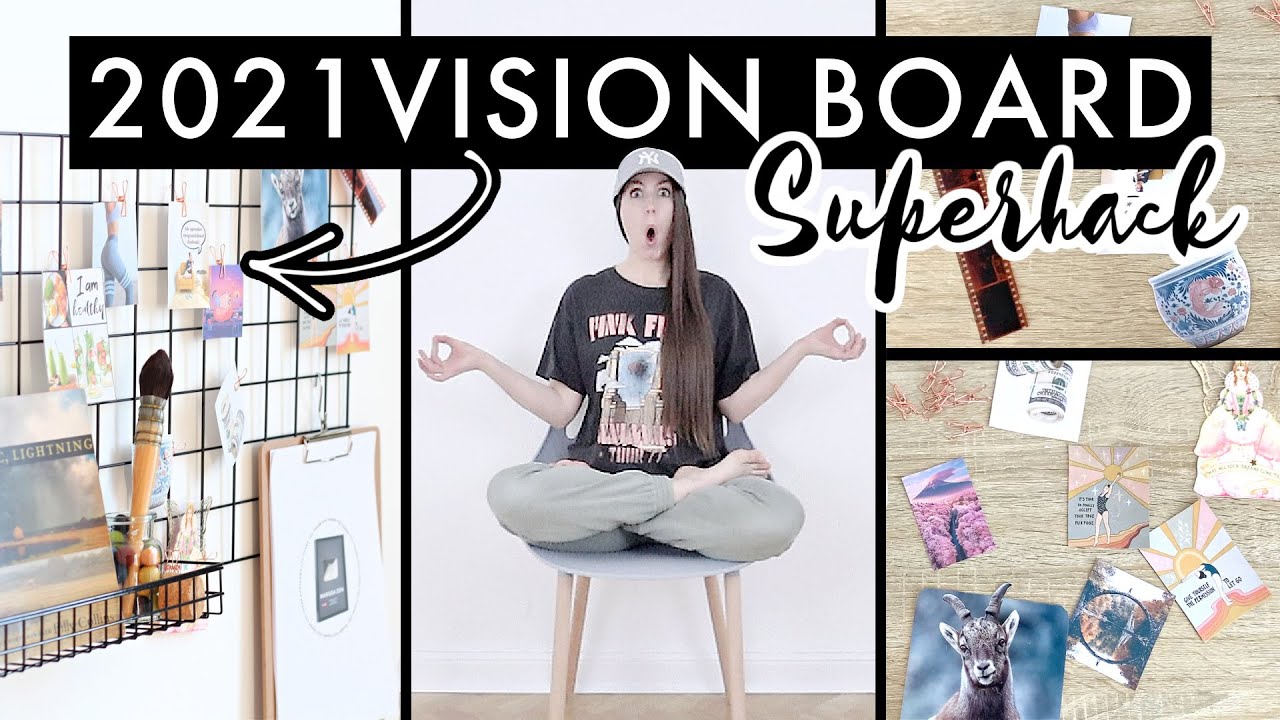 ⚡ MY 2021 VISION BOARD ⚡// How To Create a DIY Vision Board That ACTUALLY Works (manifestation hack)