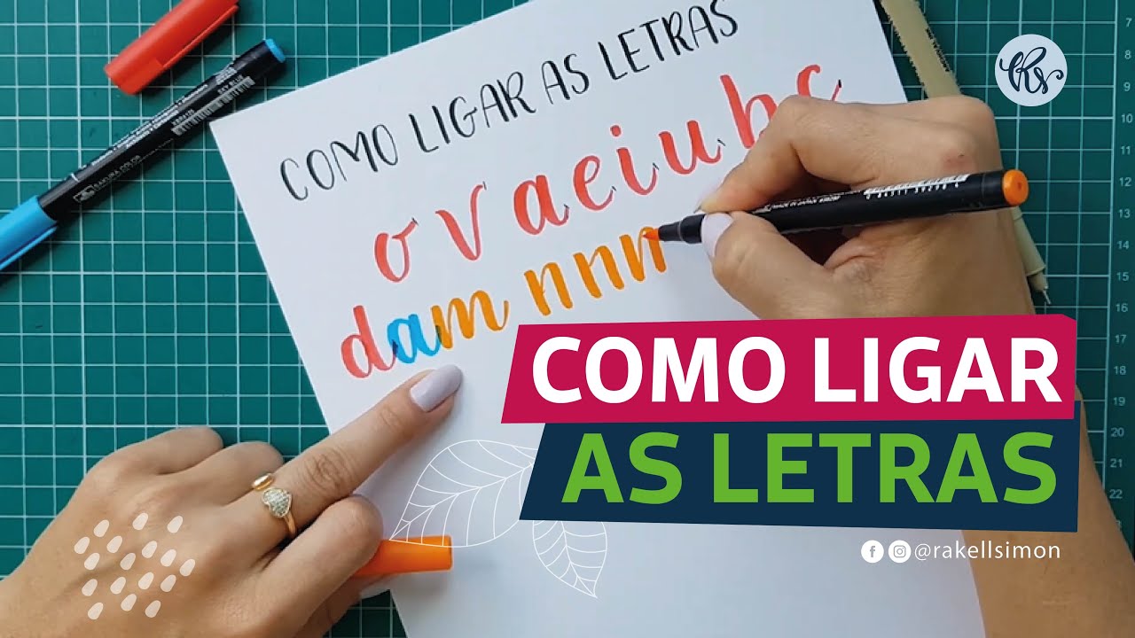 Como ligar as letras - Caligrafia brush script | Raquel Simon