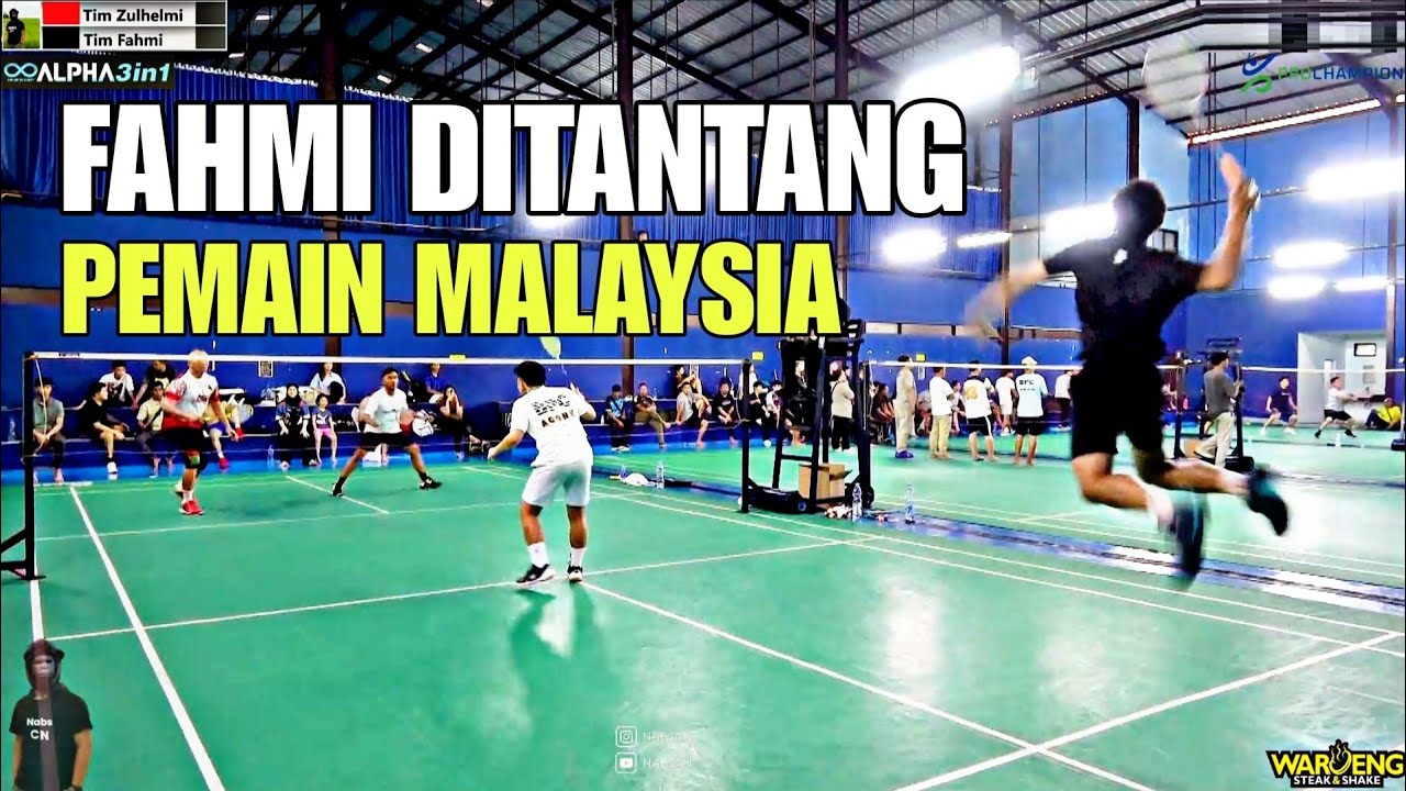 Pemain Malaysia Penasaran Lihat SMASH PETIR FAHMI MUBAROK🔥. Bonus Spill Raket Fahmi