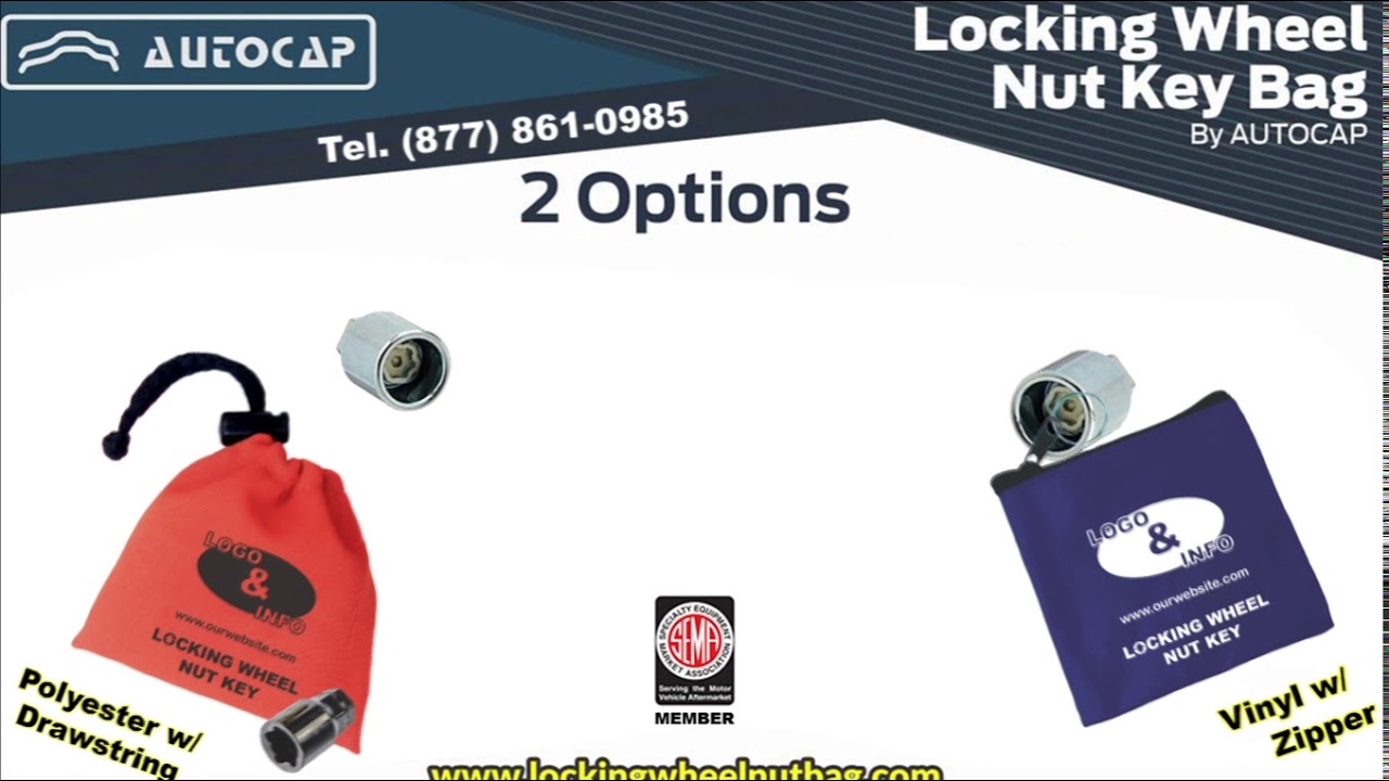Wheel Lock Key Bags / Locking Wheel Nut Bags / Autocap / SEMA Show