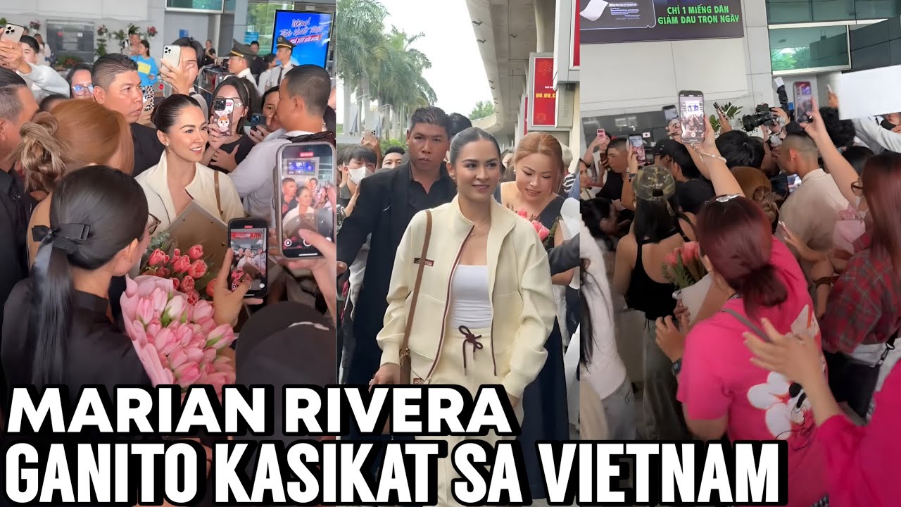 Mga VIETNAMESE Ganito Dinumog at Mabaliw ng Makita si Marian Rivera sa Pagbaba ng AIRPORT sa Vietnam