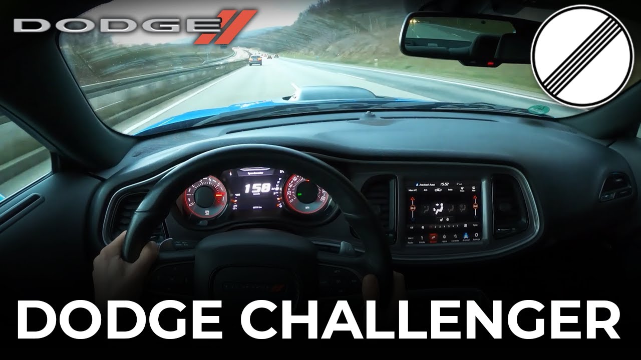 DODGE CHALLENGER SRT 6.4 L V8 &ndash; 492 PS POV DRIVE ON GERMAN AUTOBAHN | BRATUR