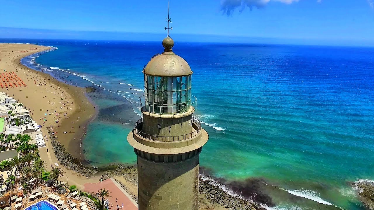 Gran Canaria,  Playa del Inglés,  Canary Islands by Drone