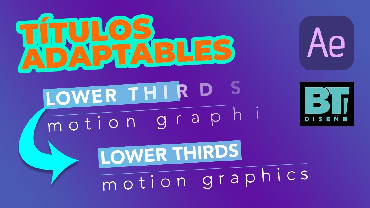 CAJAS de texto ADAPTABLES - Lower Thirds ANIMADOS sin expresiones