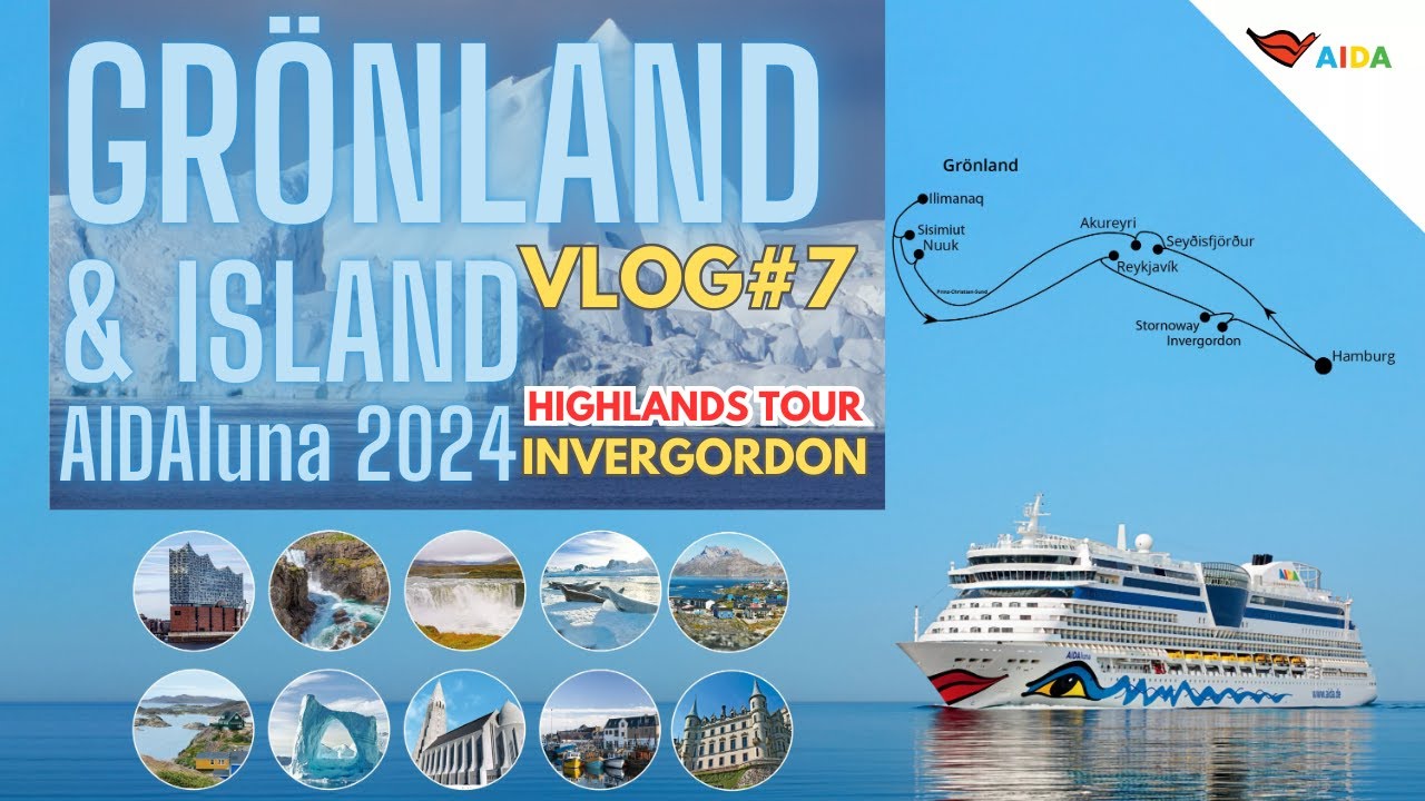 AIDAluna Vlog#7 – Island & Grönland 2024 | Invergordon, Loch Ness & Highlands | 4K