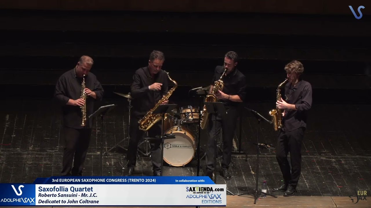 EURSAX 2024: Saxofollia Saxophone Quartet plays Mr. J. C by Roberto Sansuini