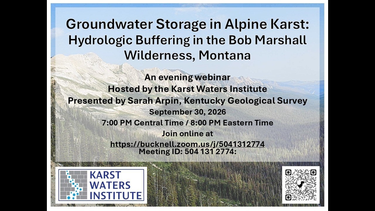 Ep. 6 Webinar Series: Groundwater Storage in Alpine Karst