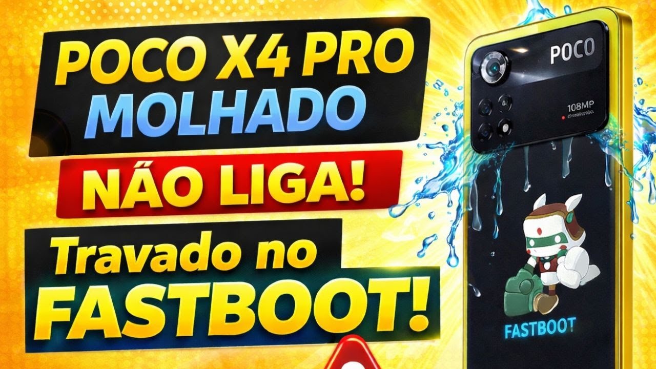 POCO X4 PRO NÃO LIGA | TRAVADO NO FASTBOOT | RECUPERAÇÃO PLACA MOLHADA