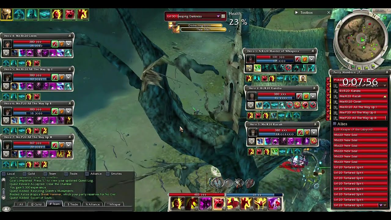 Guild Wars UW HM 58:56 7 heroes no cons