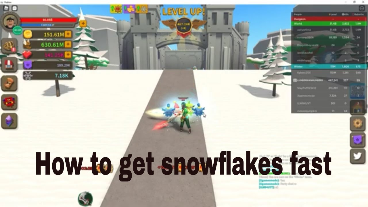 How to get snowflakes fast || Giant Simulator