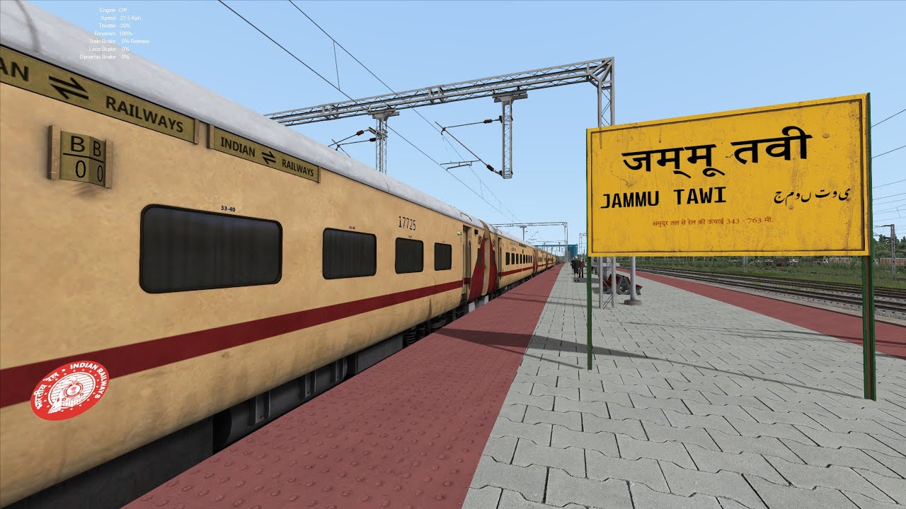 Pathankot - Jammu Line | Departing from Jammu Tawi | Train Simulator | FAST LINE GAMES