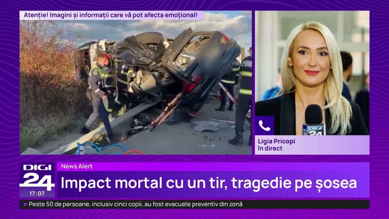 Accident terifiant pe șosea. Printre victime și o tânără care a făcut autostopul