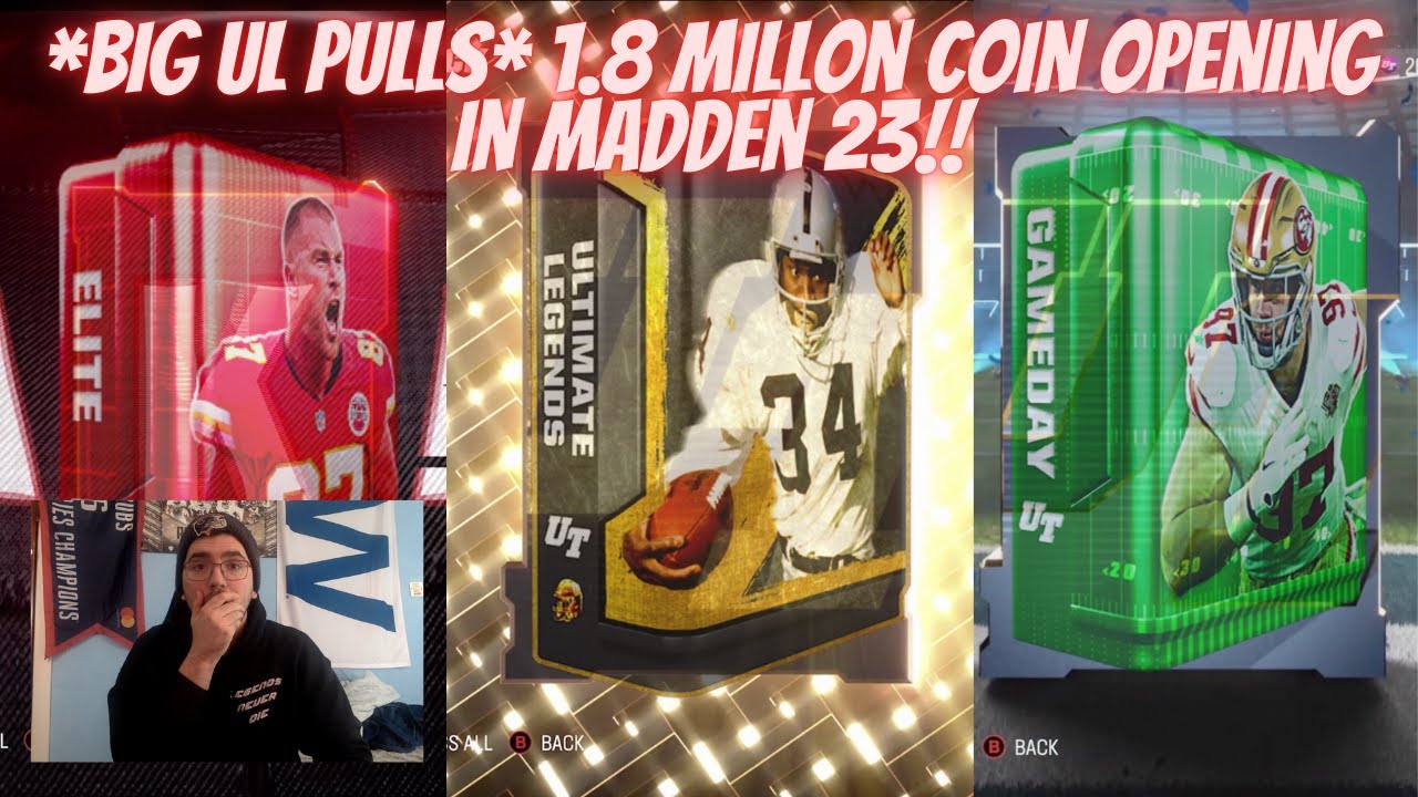 *BIG UL PULLS* 1.8 MILLION COIN PACK OPENING IN MADDEN 23!! ONE OF THESE PACKS IS NICE!!