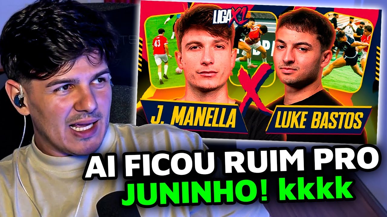 wardi REAGE À JUNINHO MANELLA x LUKE BASTOS LIGA X1 PODPAH!