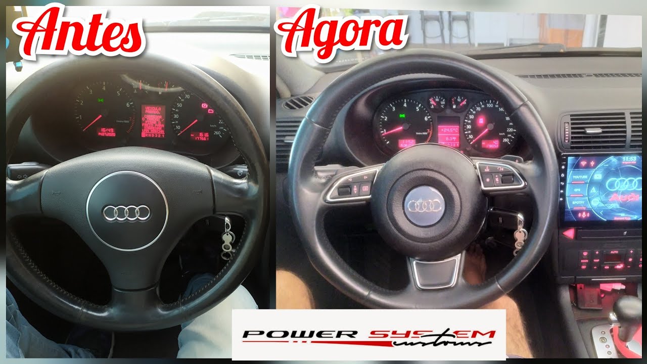 Instalei Volante com comando som no Audi A3 8L Multifuncional POWER SYSTEM CUSTOMS