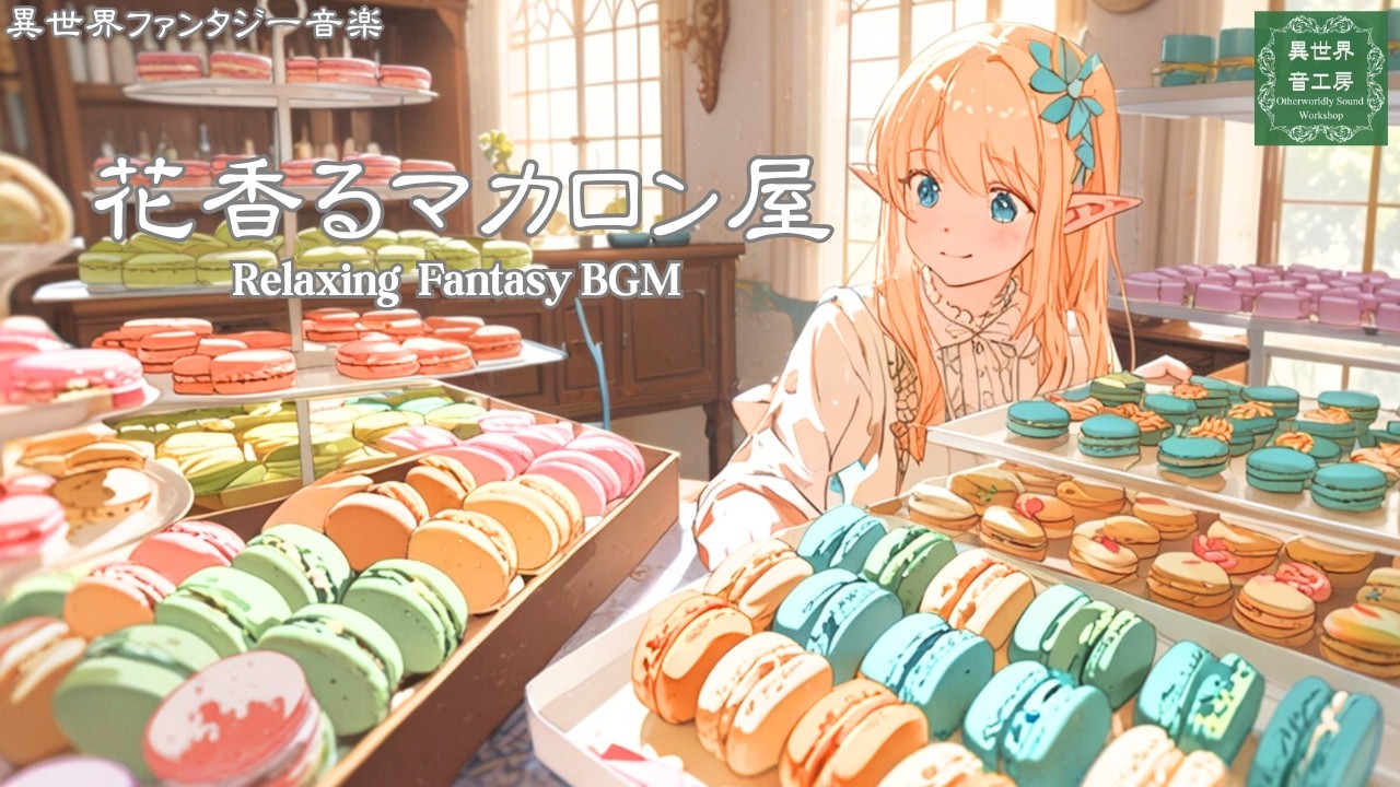 【異世界ファンタジー音楽】甘く心躍るひととき『花香るマカロン屋』Relaxing Fantasy BGM｜The Flower-Scented Macaron Shop