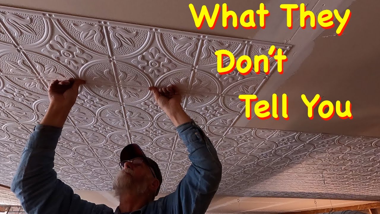 I Found Out How to Install New PVC Ceiling Tiles | Engels Coach Shop