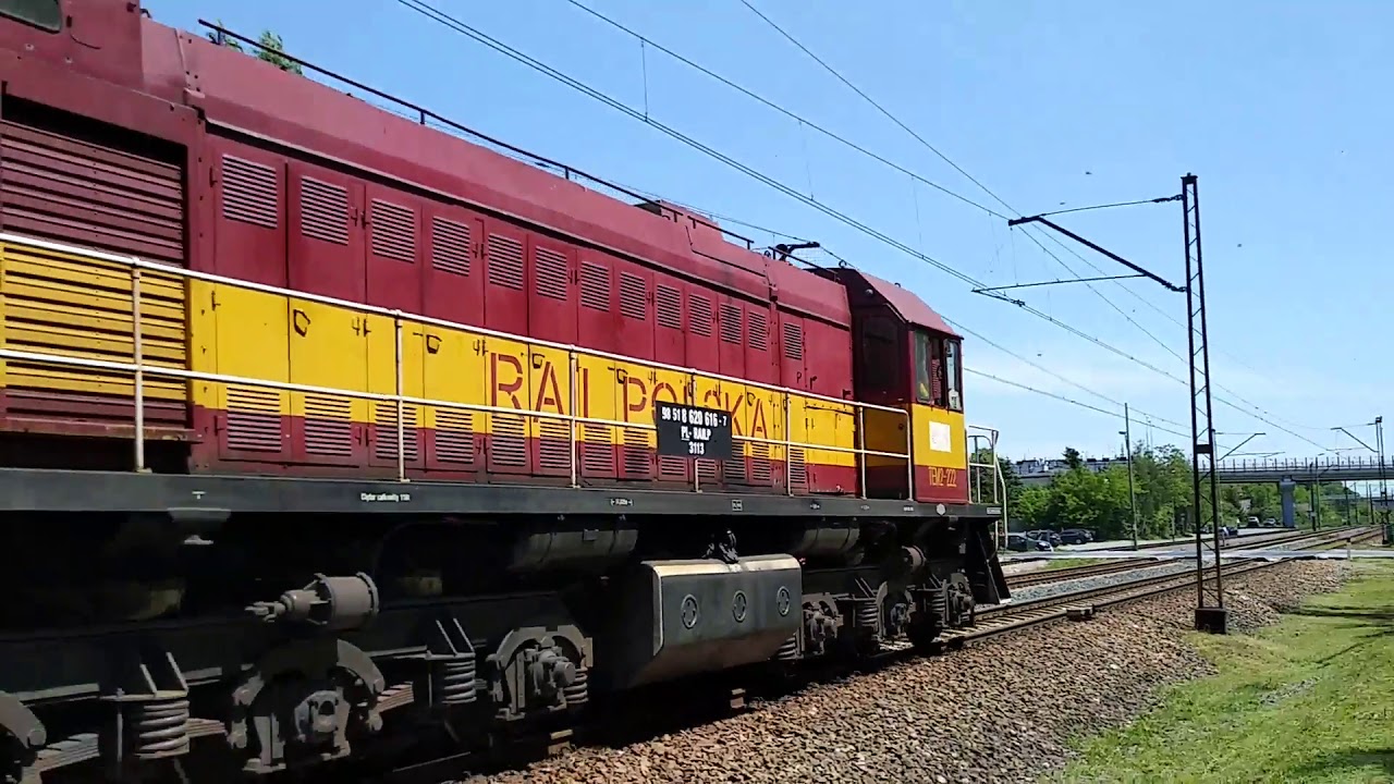 TEM2-222 RAIL POLSKA z żurawiem kolejowym w Olkuszu