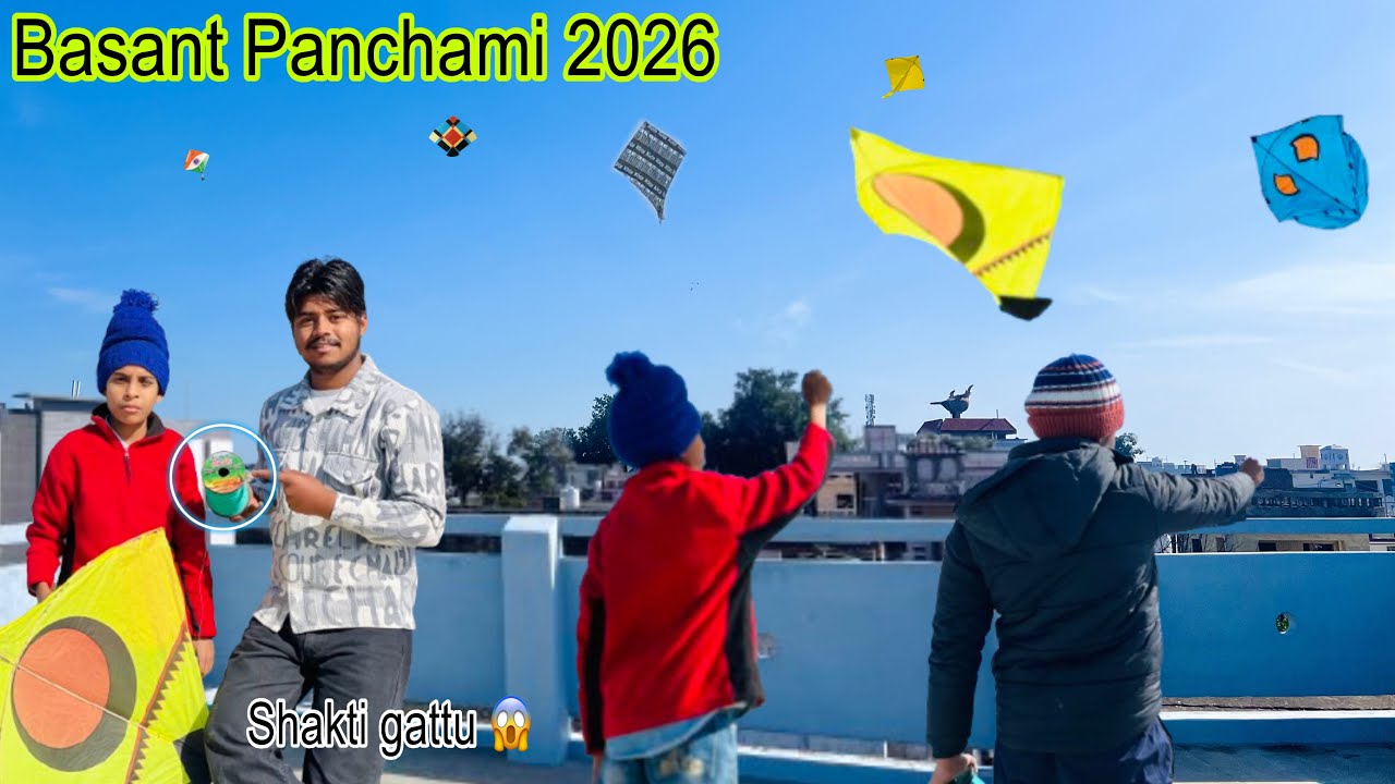 Basant panchmi kite vlog 2026 🔥| shakti cotton thread unboxing gattu 😱 kite fighting | #youtube 