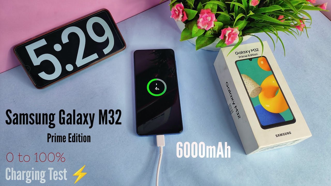 Samsung Galaxy M32 Prime Edition Charging Test ⚡ | 6000mAh 15W Charger | Hindi