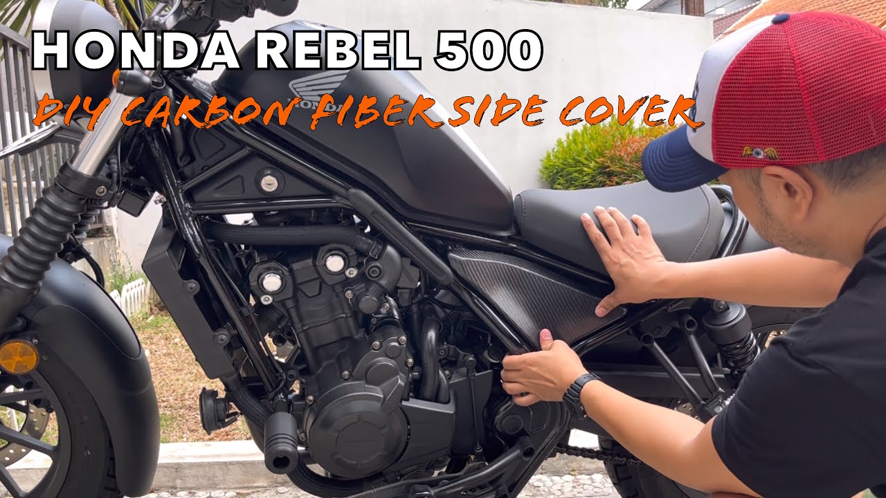 Honda Rebel 500 Modification - Carbon Fiber Side Cover [DIY]