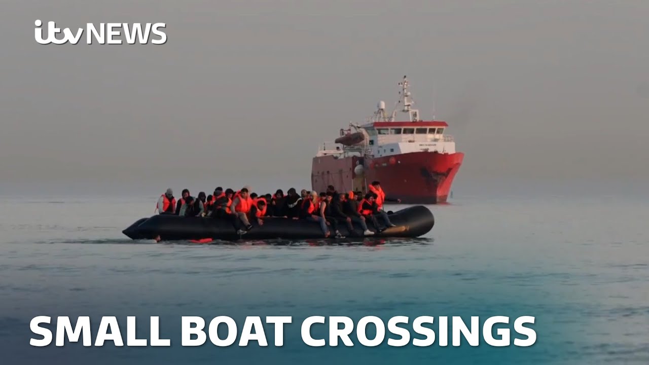 ITV News filming shows the scale of Channel Crossings | ITV News