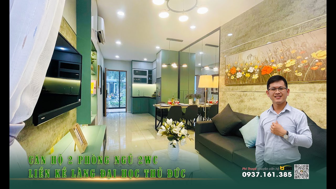 Thực tế căn hộ mẫu 2PN-2WC 52m2  Bcons City - Th&aacute;p Green Topaz | Phi Thoạii - 0937.161.385 | 4K