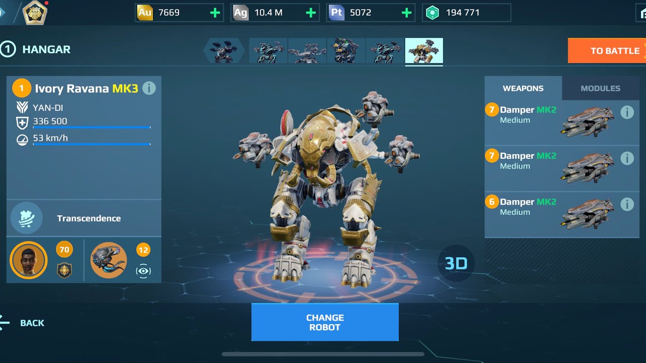 Ravana Return | New Damper Weapon | War Robots Gameplay