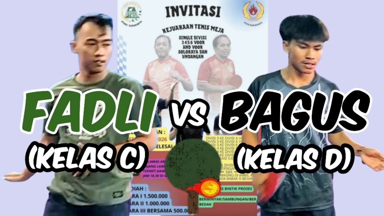 FADLI (RF) vs BAGUS (Pantisuko) 🏓🏓 Babak Lanjutan Invitasi Tenis Meja Bolamas
