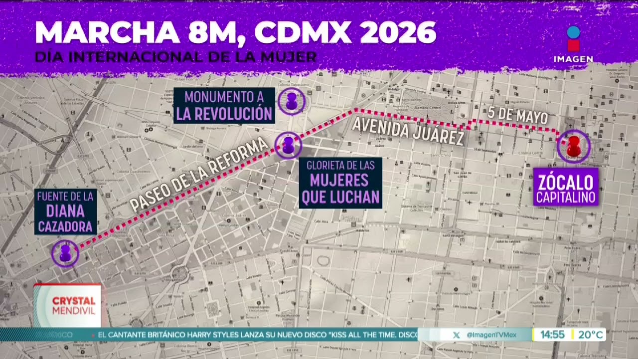 8M: CDMX se prepara para marcha del Día Internacional de la Mujer | Noticias con Crystal Mendivil