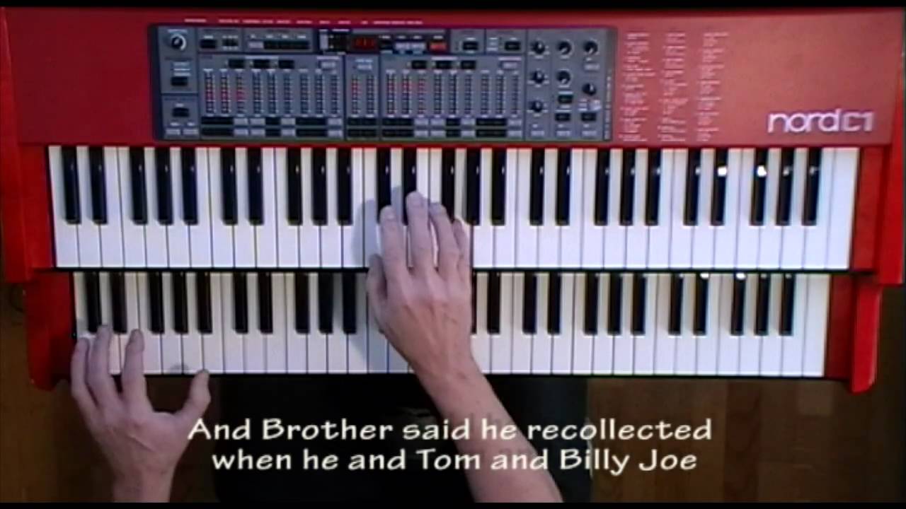 Ode To Billy Joe (organ with lyrics/subtitles) - Nord C1 Hammond B-3 Organ Clone Clavia