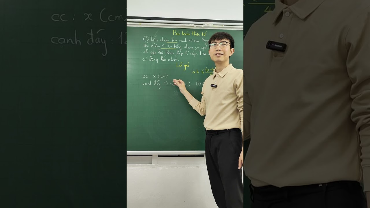 Ứng dụng bất đẳng thức Cauchy trong bài toán thực tế của đề thi vào 10