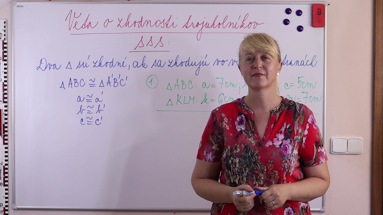 Matematika - veta o zhodnosti trojuholníkov sss.
