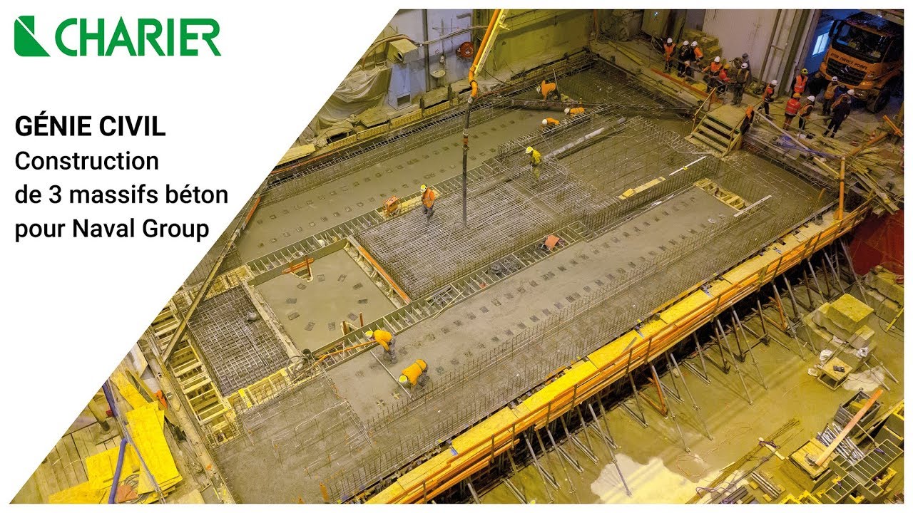 Construction de 3 massifs béton pour Naval Group