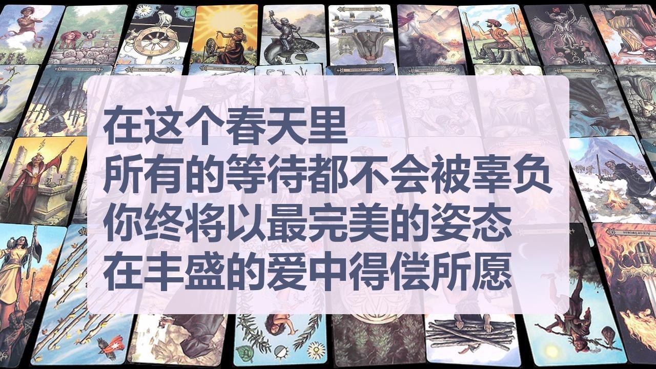 Tarot✨在这个春天里，所有的等待都不会被辜负，你终将以最完美的姿态，在丰盛的爱中得偿所愿