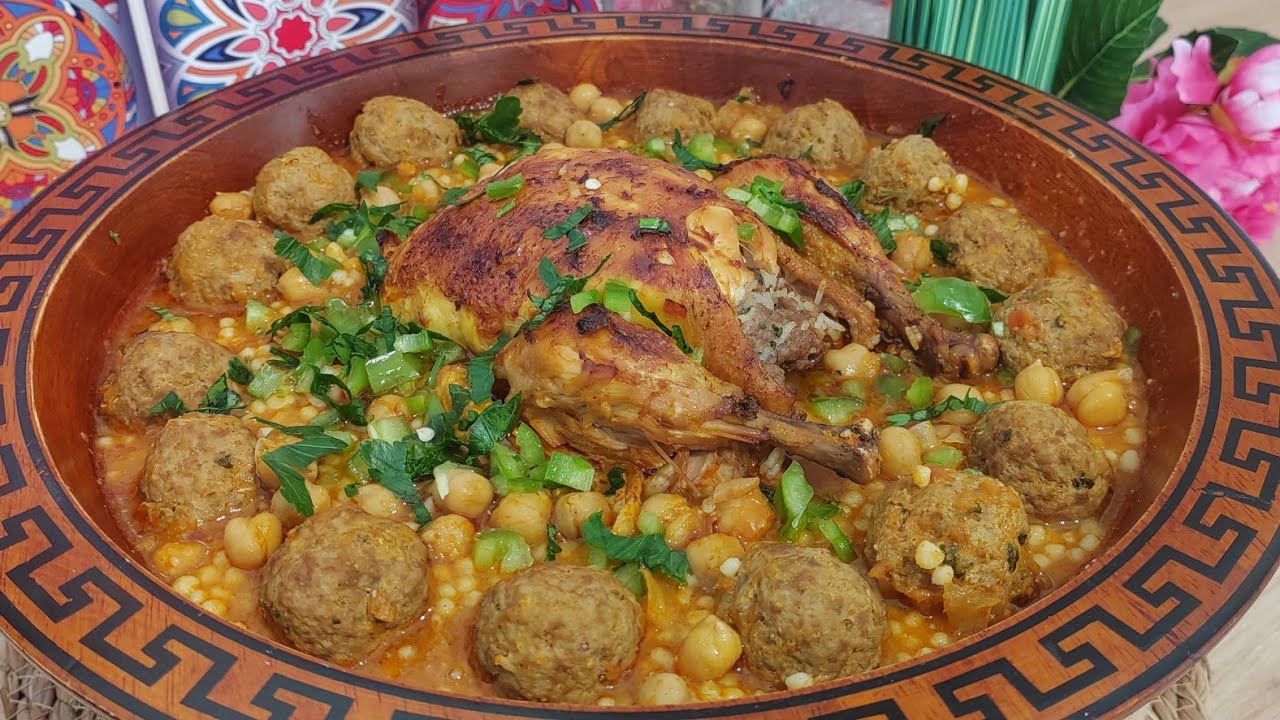 بنة خرافية عيش(محمصة. بركوكس) بطريقة جديدة بكريات اللحم بنة ولا اروع ❤️❤️aiche. mehamsa. berkoukesse