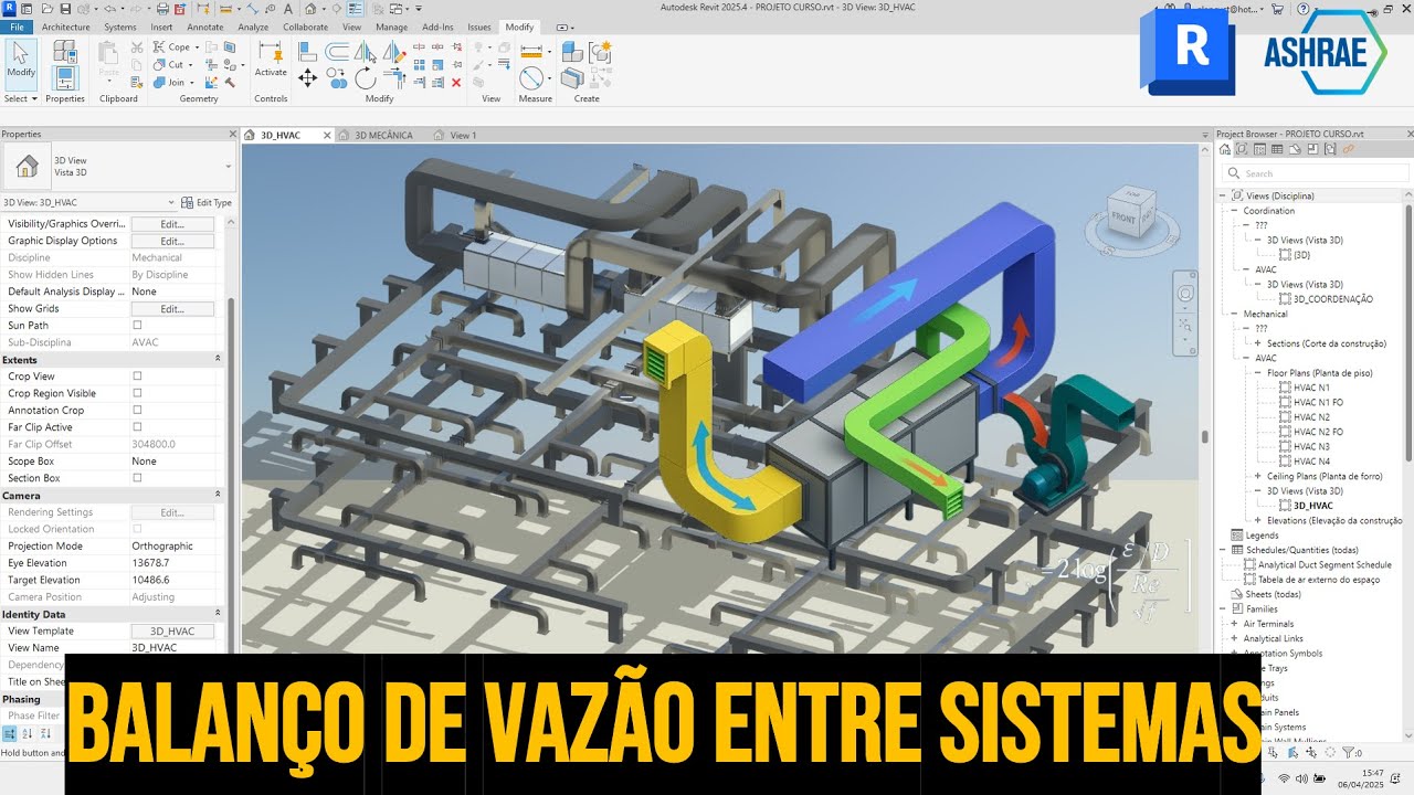 Balanço de vazão entre sistemas - Revit MEP HVAC