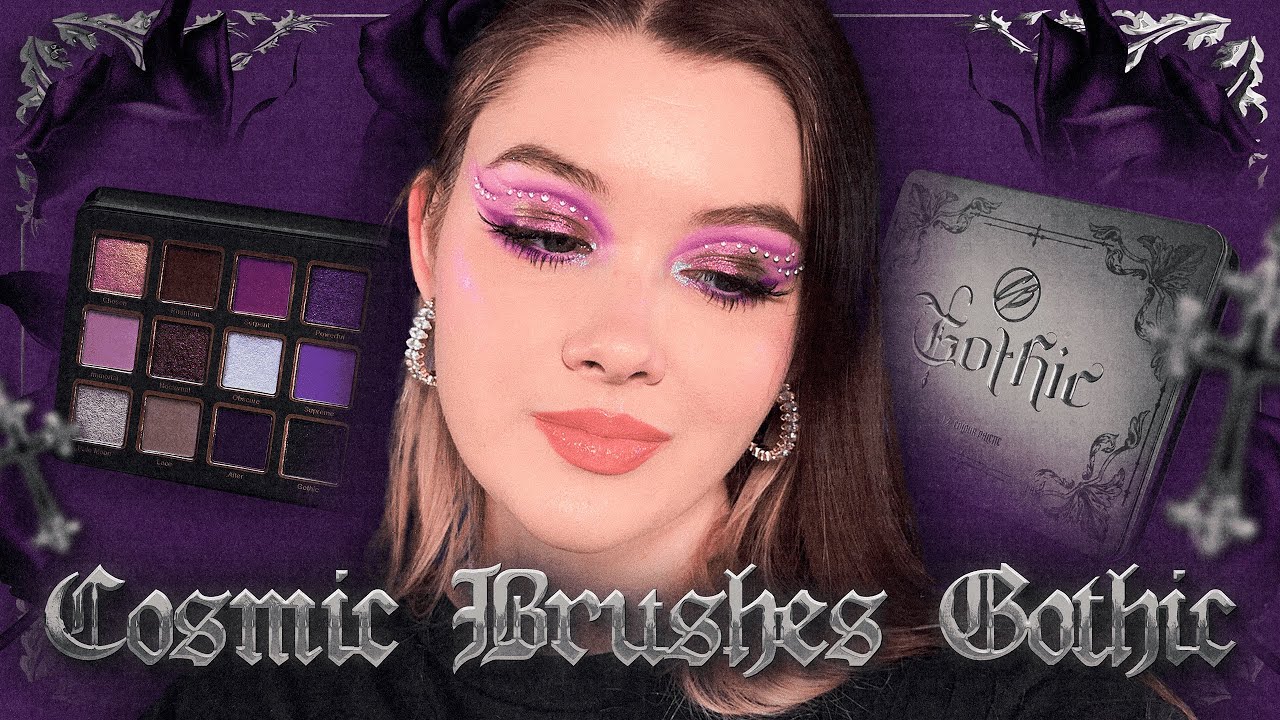 Cosmic Brushes GOTHIC 🖤 Обзор на фиолетовую палетку инди-бренда | Даша Пидлиток