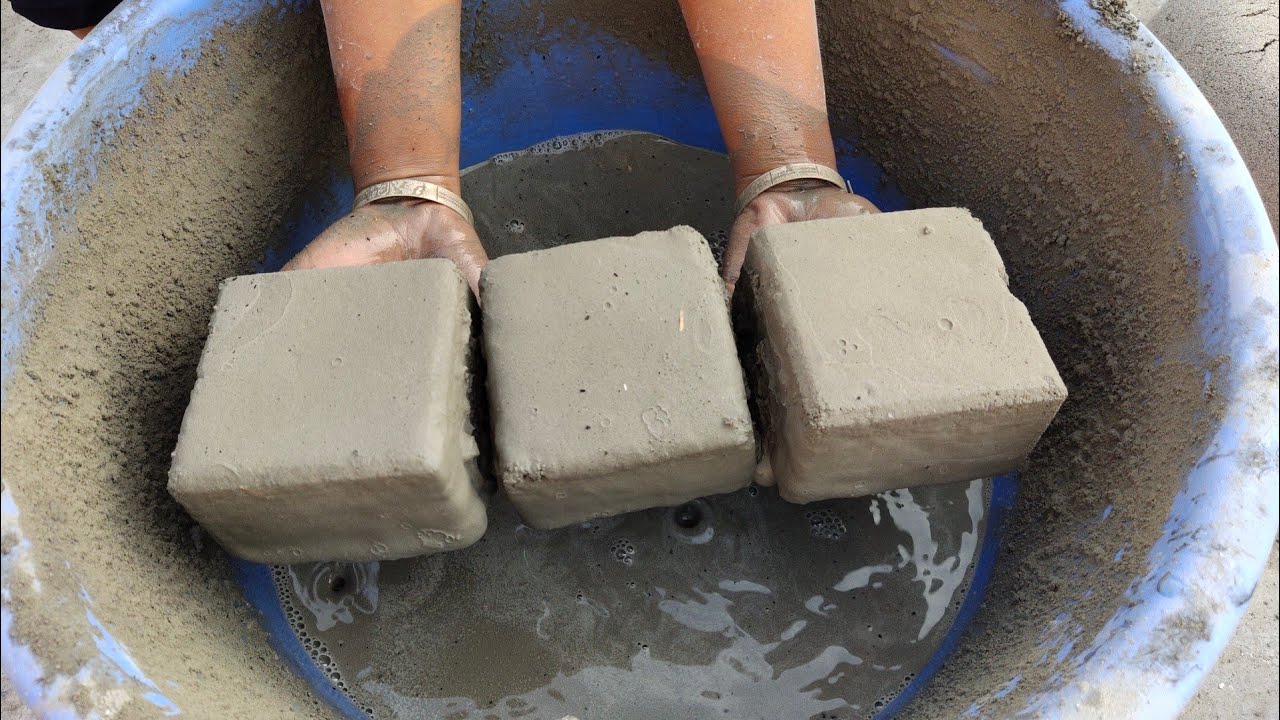 New shape ! 😋 Most crunchiest sound pure cement crumbling in lots of water 💦  dry asasmr 😋