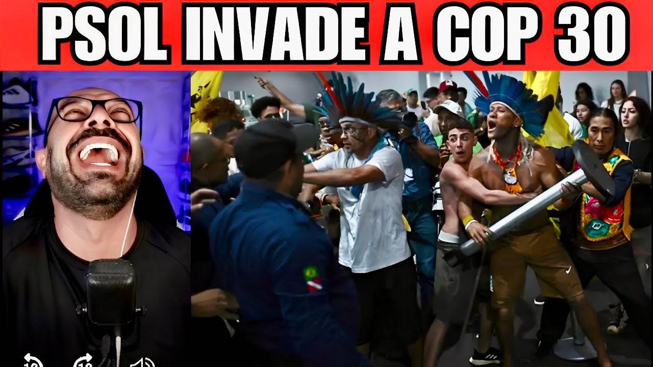 Novas imagens da invas&atilde;o de indigenas e do PSOL na COP 30.