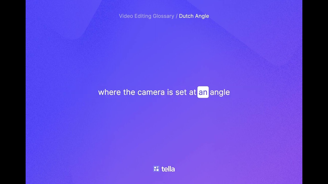 What's a Dutch Angle | Learn Video editing