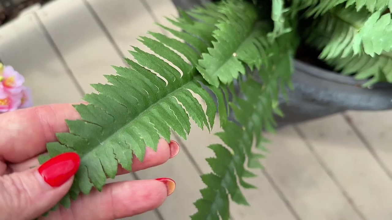 Nearly Natural 48-in Artificial Boston Fern, Large Faux Plant that looks real. Indoor or Outdoor use