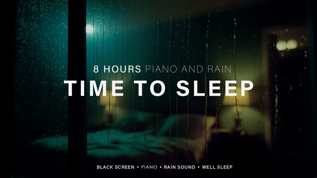 Soft Piano Music with Gentle Stormy Rain on Windows – Sleep Fast & Anxiety Relief #19