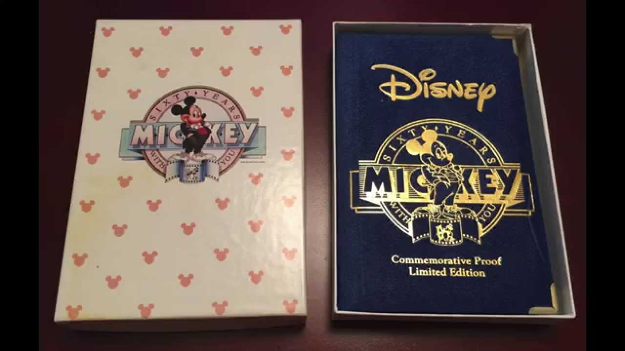 Mickey Mouse 60 Years with You Steamboat Willie Silver Coin Case LE Box Walt Disney