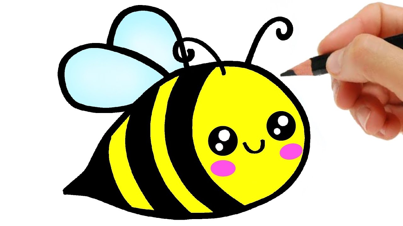 CÓMO DIBUJAR UNA ABEJA FÁCIL