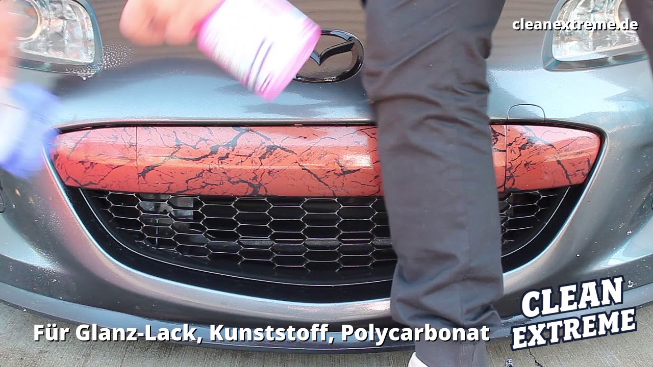 Insekten vom Auto entfernen - CLEANEXTREME Insektenentferner - Lack Scheinwerfer Windschutz-Scheibe