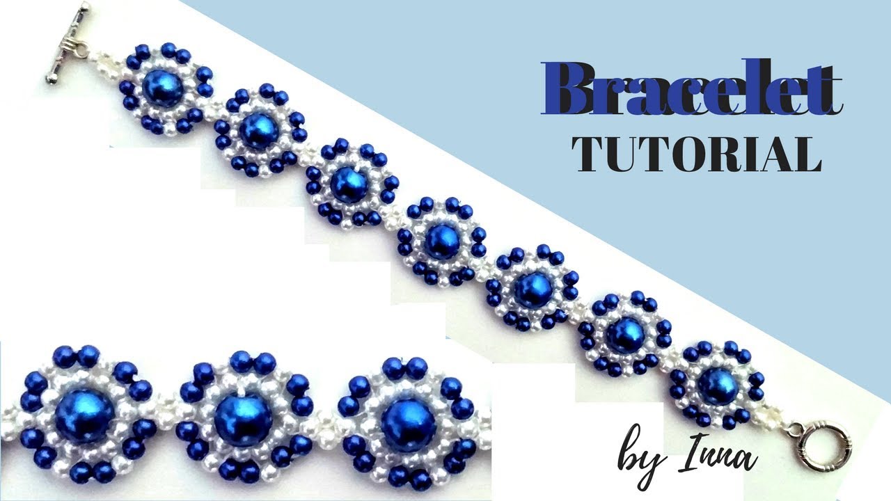 How to make a pearl bracelet. Easy beaded bracelet  pattern 👀